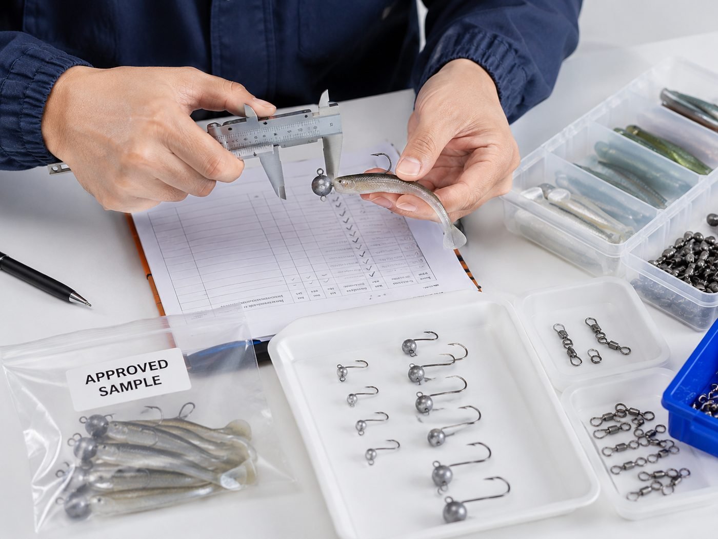 Fishing tackle sample confirmation and inspection