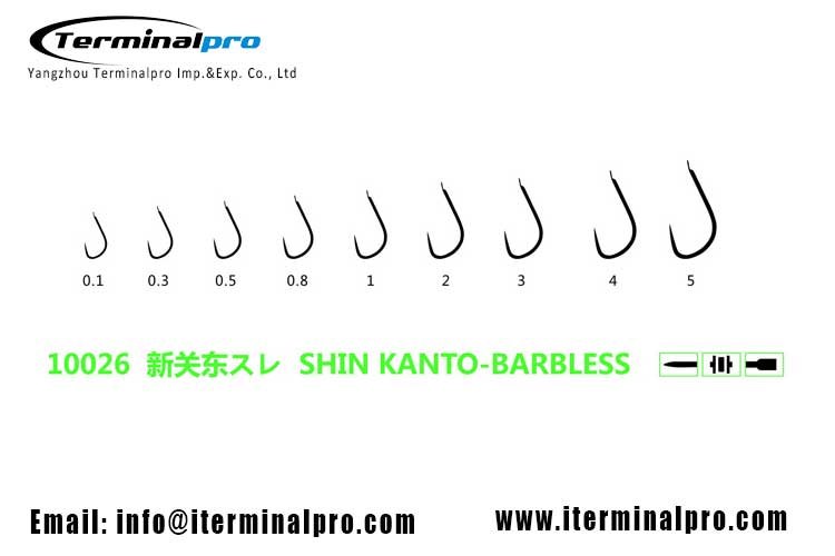 10026-SHIN-KANTO-BARBLESS-high-carbon-steel-freshwater-fishing-hook