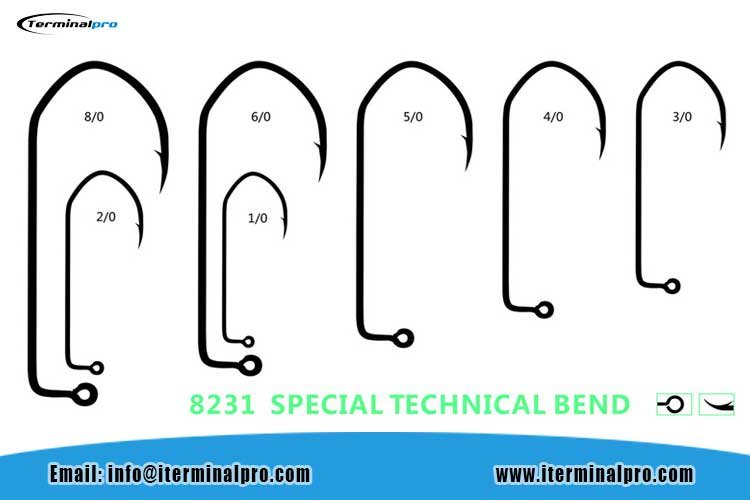 8231 Special Bend Jig Hook With Beak Point