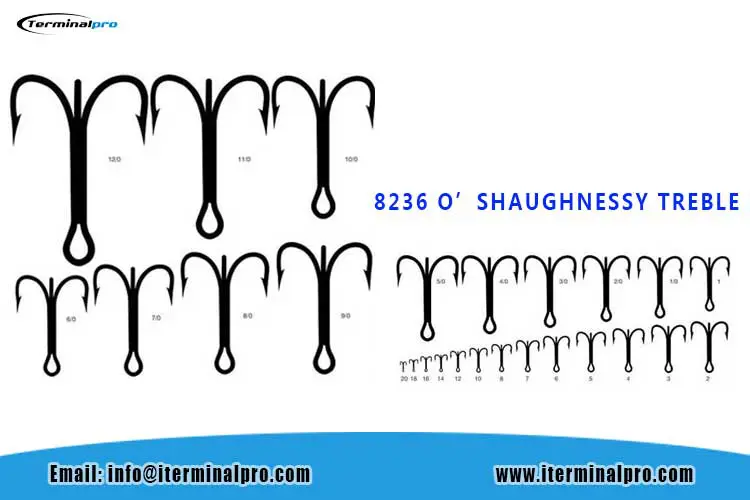 8236-o'shaughnessy-treble-hook.for-hard-lures-spoon lure spinner bait wire leader wire trace-terminalpro