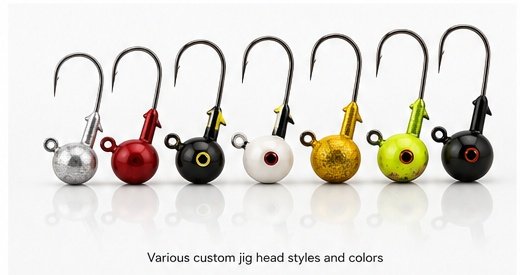 Jig head OEM quotation guide with custom head styles hook sizes coating colors and packaging options