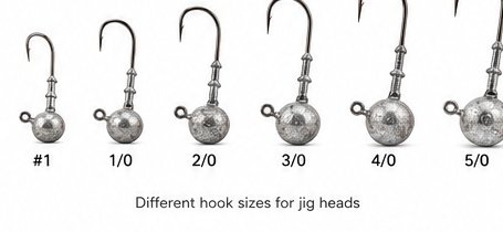 Jig head OEM quotation hook selection with different hook sizes for custom production