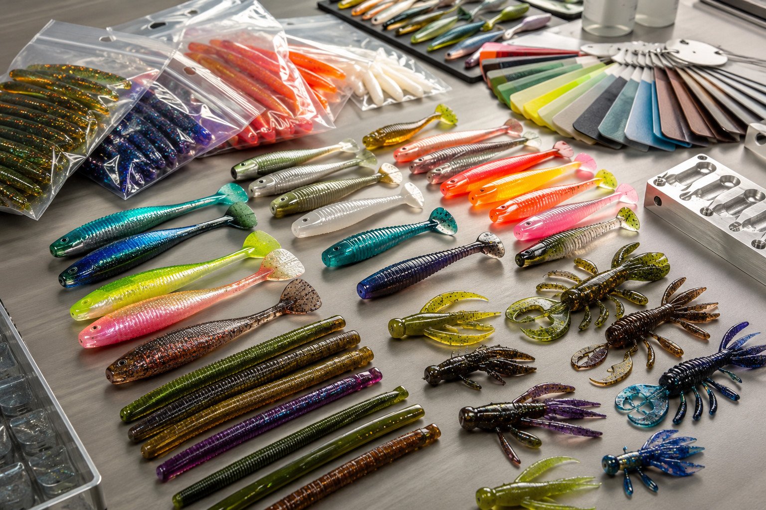 Fishing lure OEM supplier for hard lures soft baits jig heads spinnerbaits and metal lures