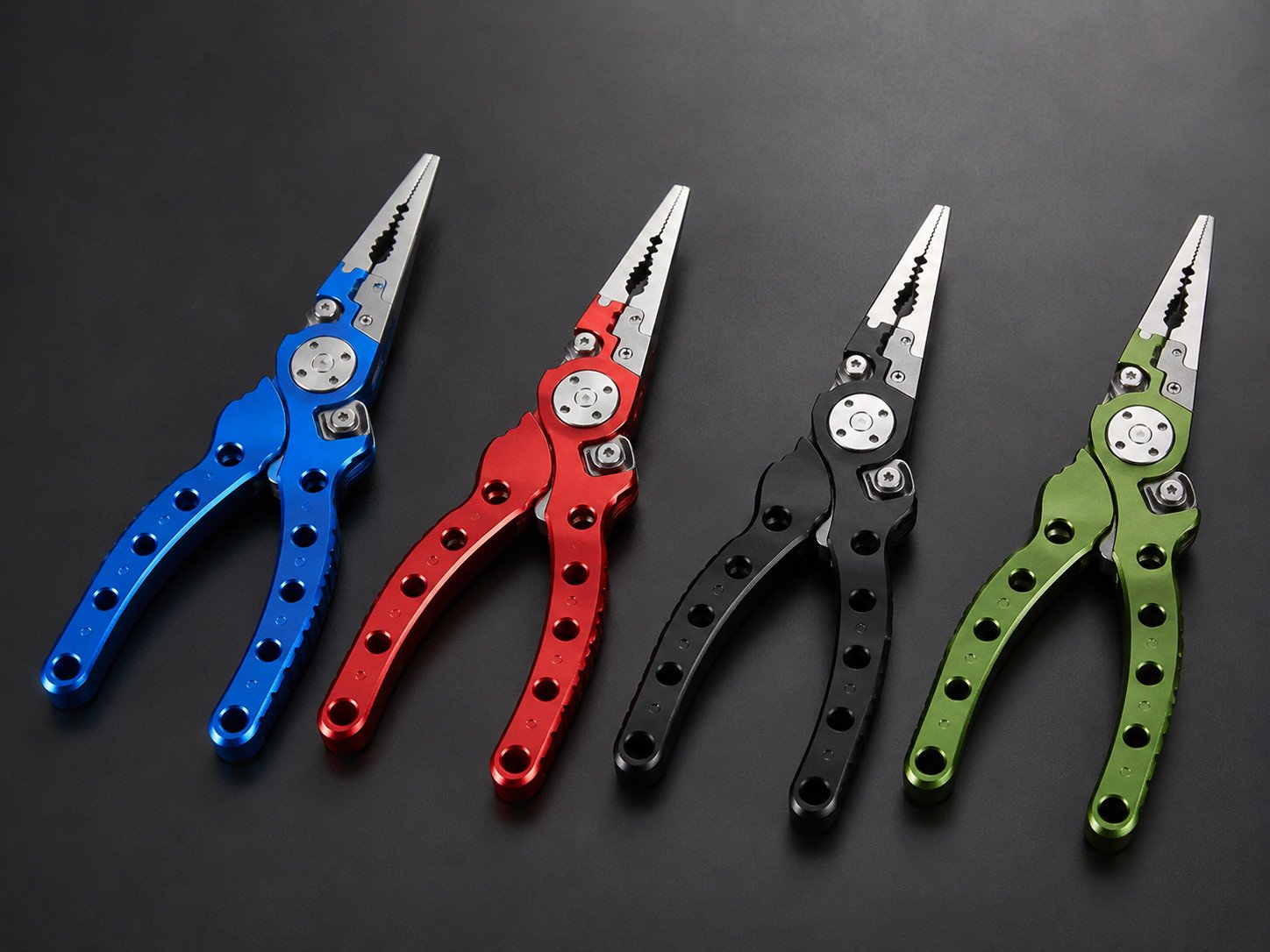 Custom color aluminum fishing pliers OEM production for private label brands