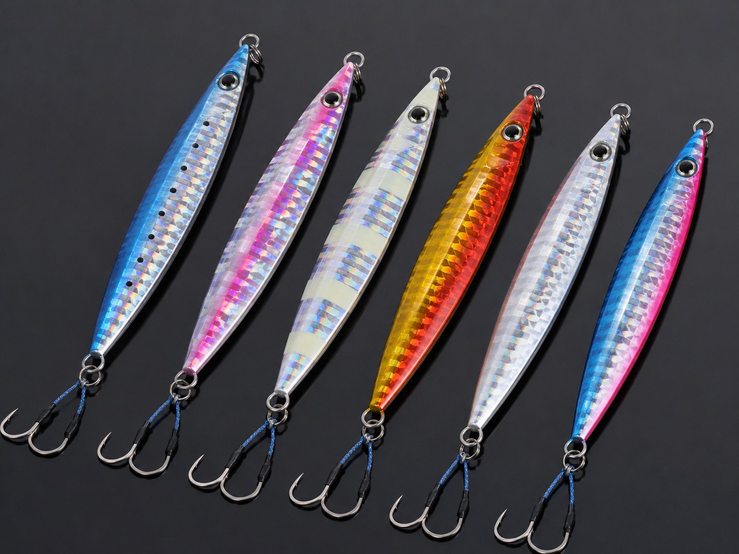 Vertical jigging lures for boat fishing and saltwater use