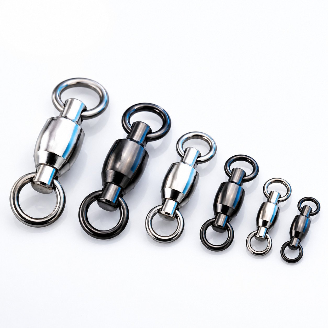 Ball bearing swivels for offshore trolling and saltwater fishing