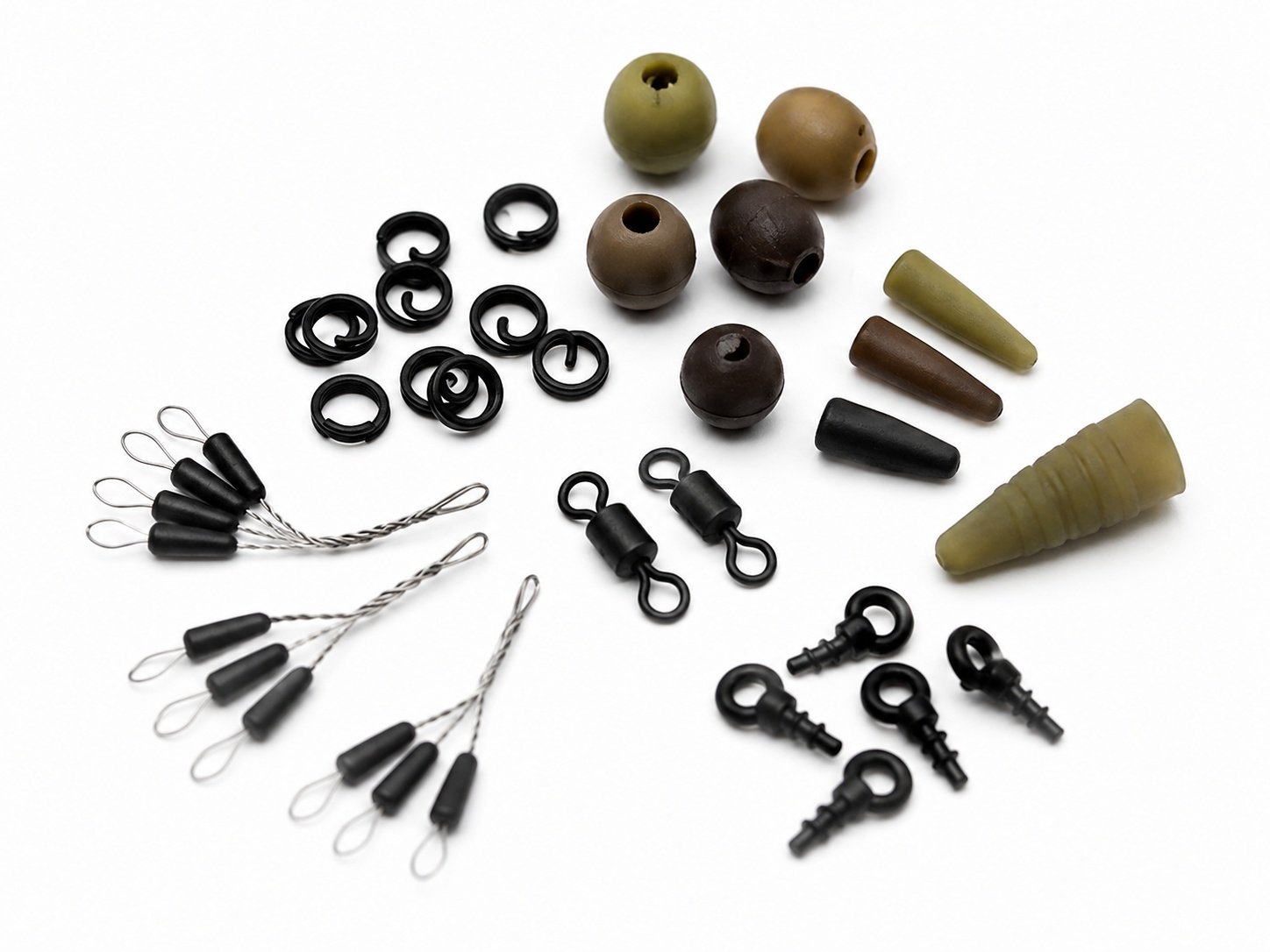 Carp rig rings beads and stoppers for terminal tackle