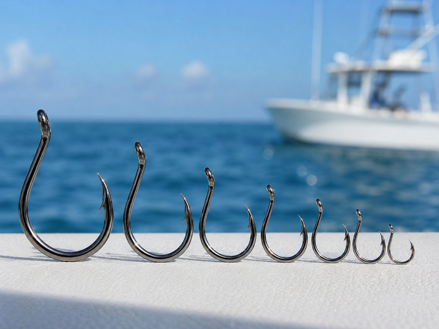 Circle hooks for bait fishing and saltwater fishing