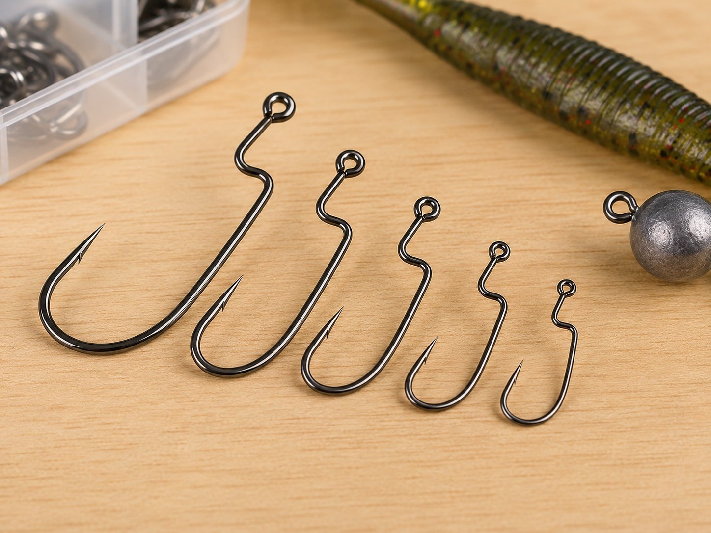 Jig hooks for jig heads and lure assembly