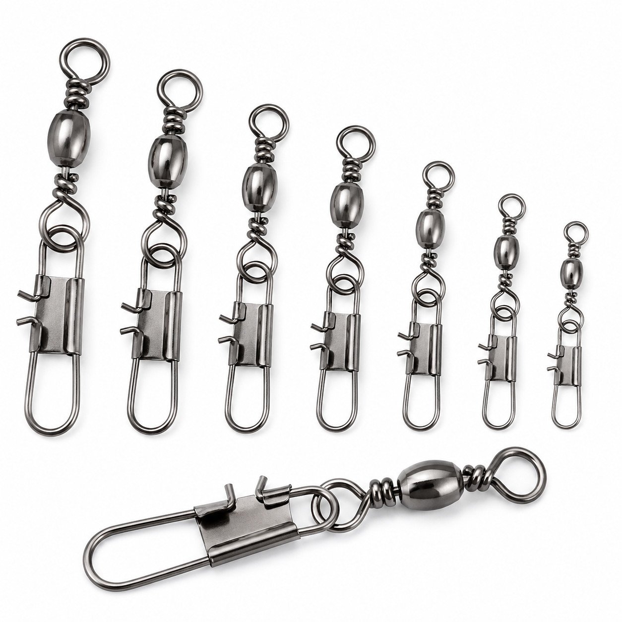 Snap swivels for quick lure and rig connection