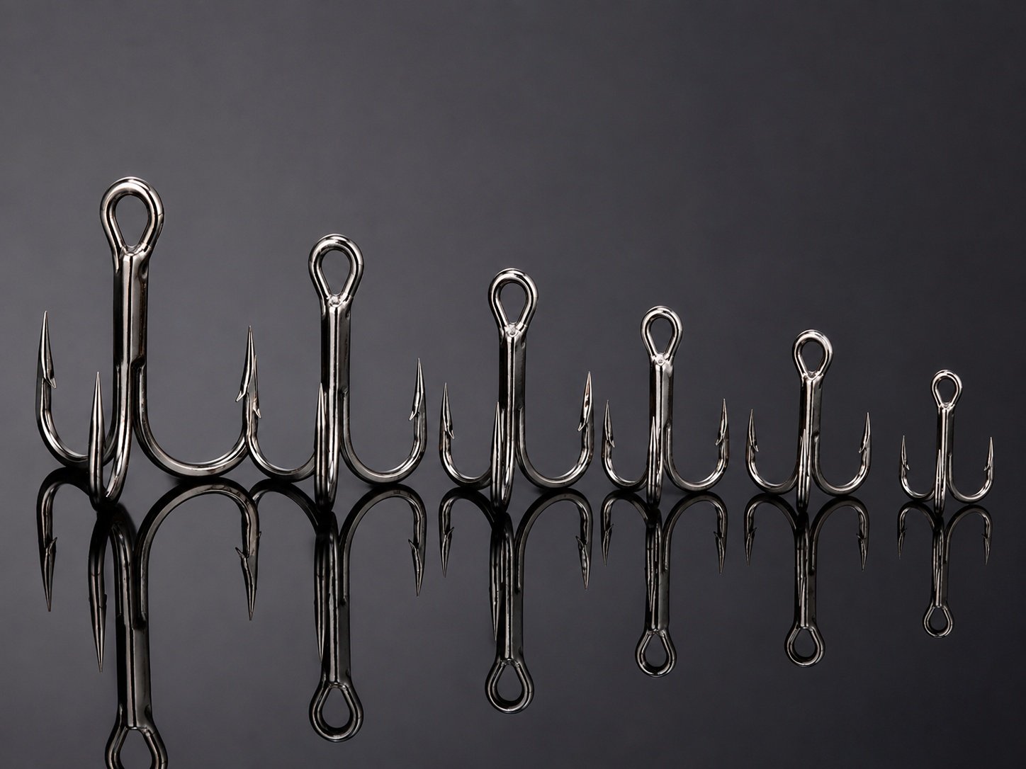 Treble hooks for hard lures spoons and jigging lures