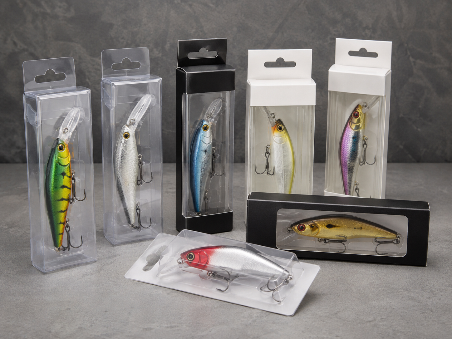 Private label hard bait packaging options for OEM fishing lure brands
